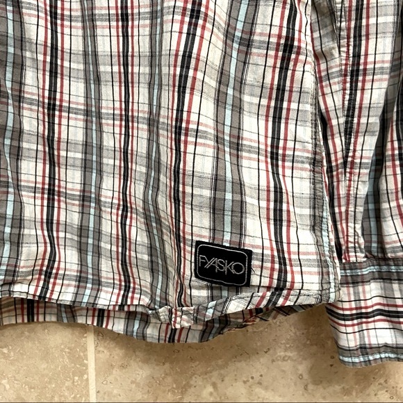 Fyasko Skate Plaid Button Down Shirt size Large - Picture 4 of 8
